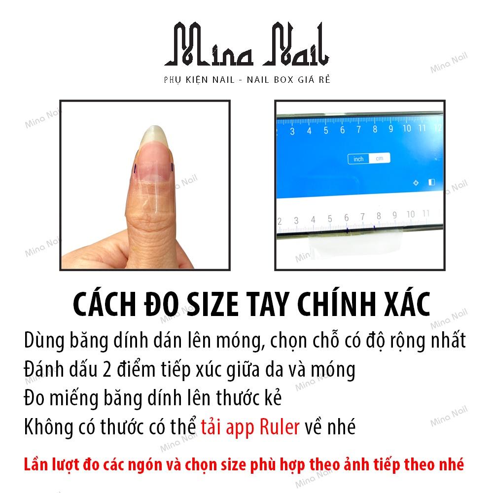 Nail Box Móng Úp Thiết Kế Đo Size Theo Yêu Cầu Vẽ Hoa Cúc Gel Nhện NB011 180