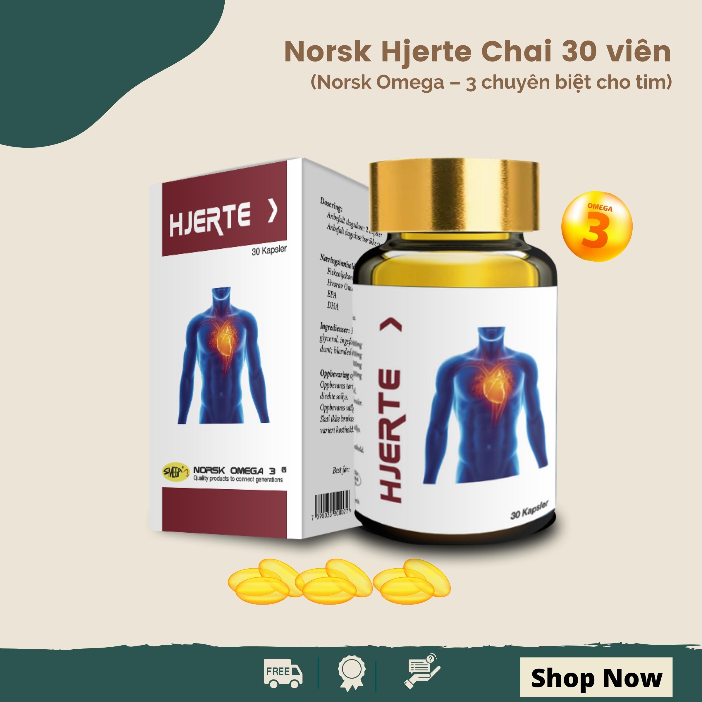 Dầu cá Norsk Hjerte Hộp 30 viên