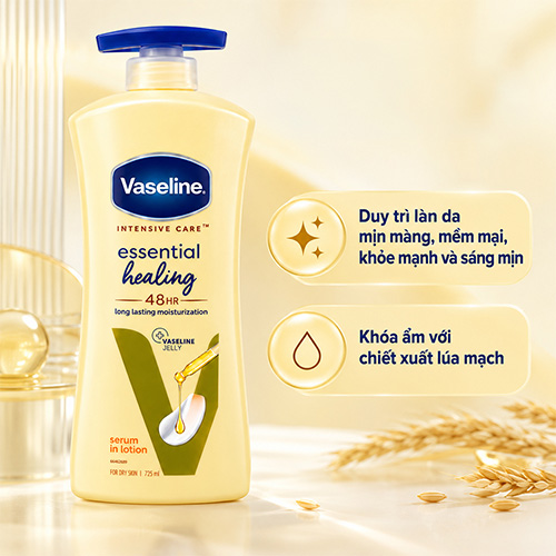 Sữa dưỡng thể Vaseline Intensive Care (725ml) - Hàng chính hãng
