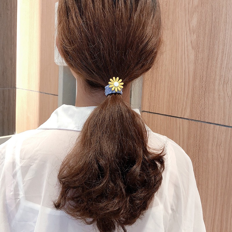 Dây buộc tóc Hàn Quốc hoa cúc nhí HOT TREND - Chun đôi cực bền - co giãn thoải mái
