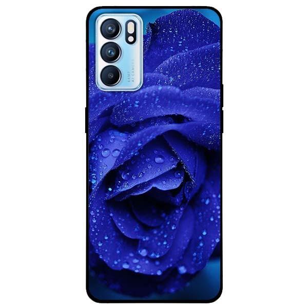 Ốp lưng dành cho Oppo Reno 6 - Reno 6 Z mẫu Hoa Hồng Xanh