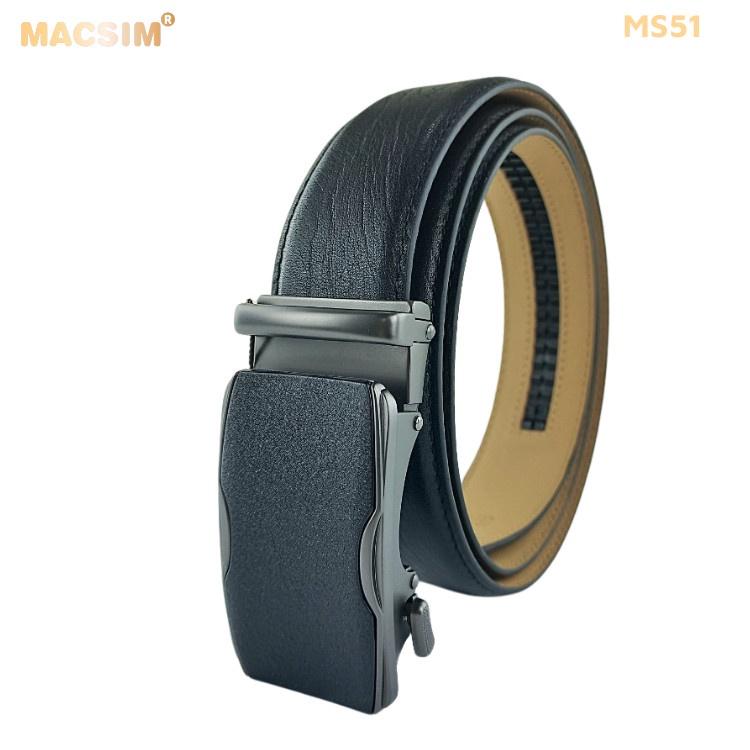 Thắt lưng nam -Dây nịt nam da thật cao cấp nhãn hiệu Macsim MS51