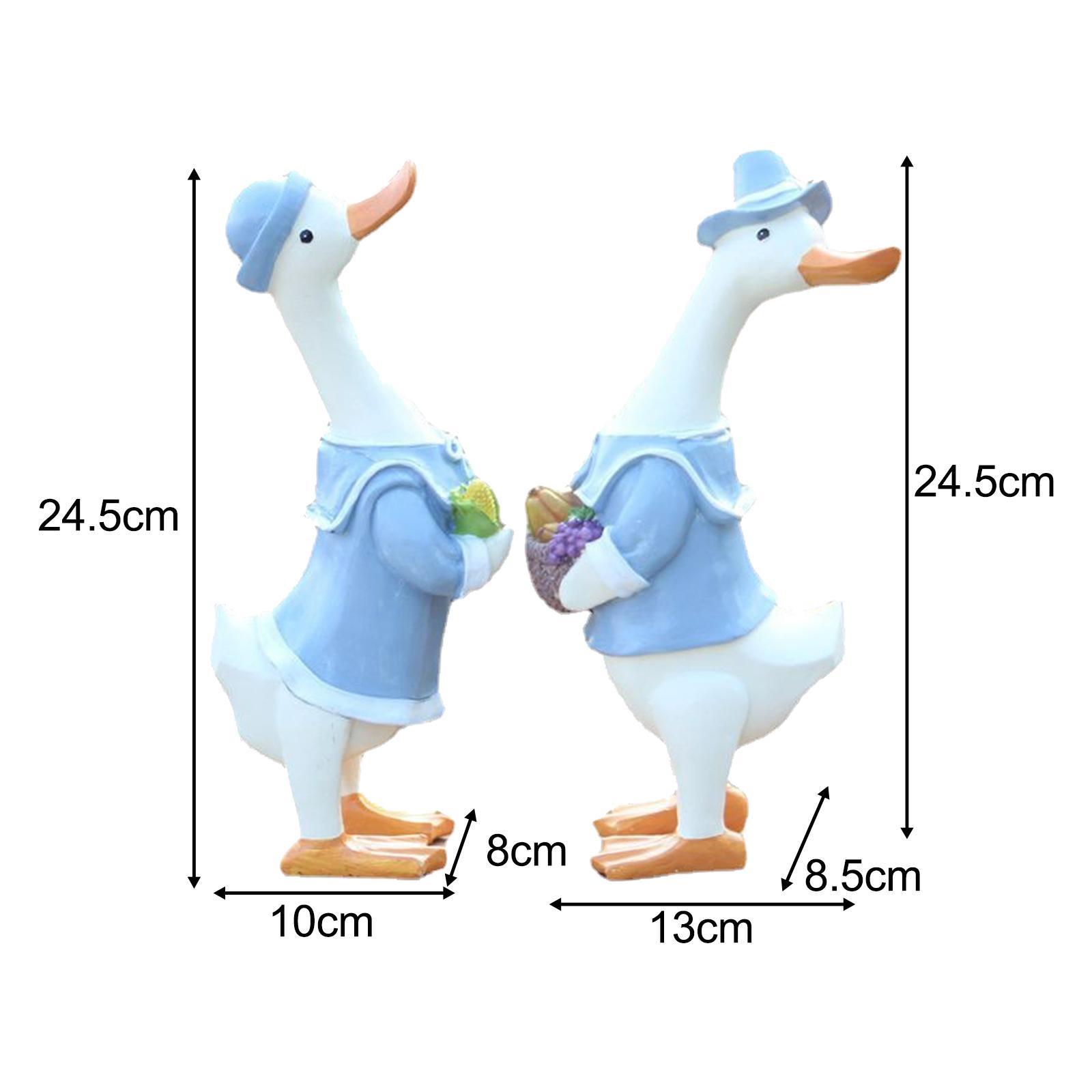 Garden Statues Art Crafts Resin Duck Figurines for Shelf Garden Cabinet