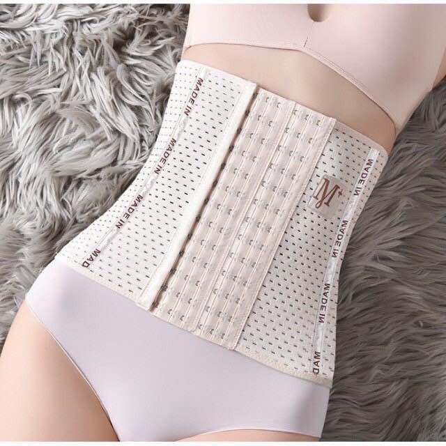 Đai nịt bụng thông hơi thế hệ mới- 6 thanh chống cuộn- 4 nấc cài giảm mỡ an toàn
