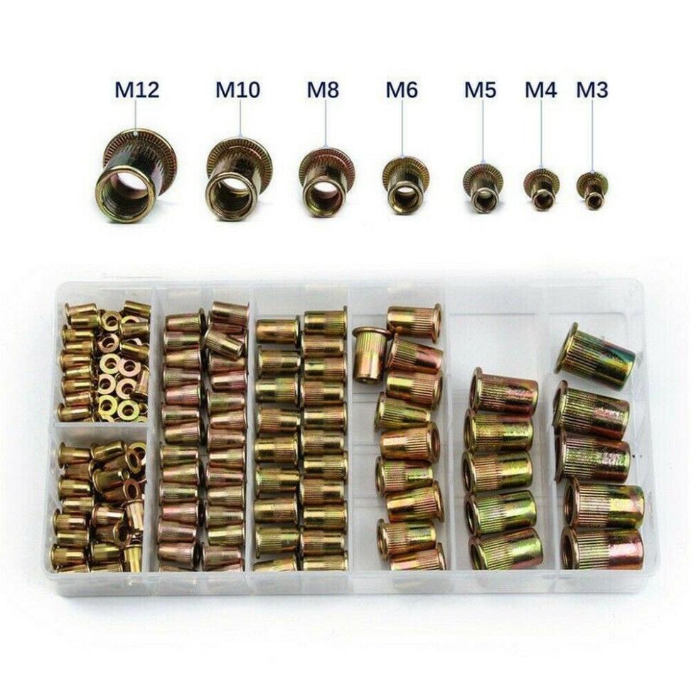 Combo hỗn hợp 60c ốc tán rút từ M3-M10 M3,M4,M5,M6,M8,M10 mỗi loại 10c