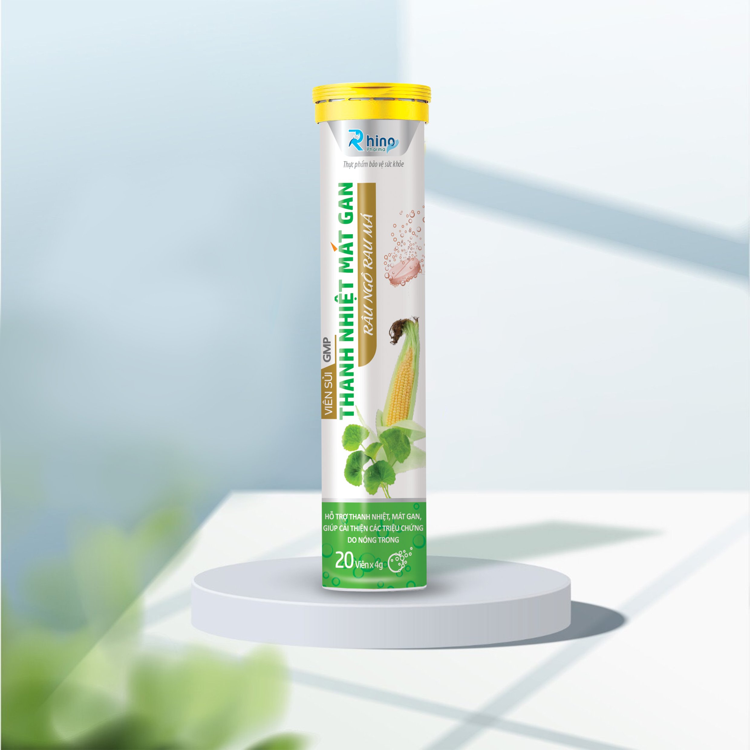 Viên sủi tăng cường vitamin thiết yếu dành cho cơ thể Thanh nhiệt mát gan, tuýp 20 viên
