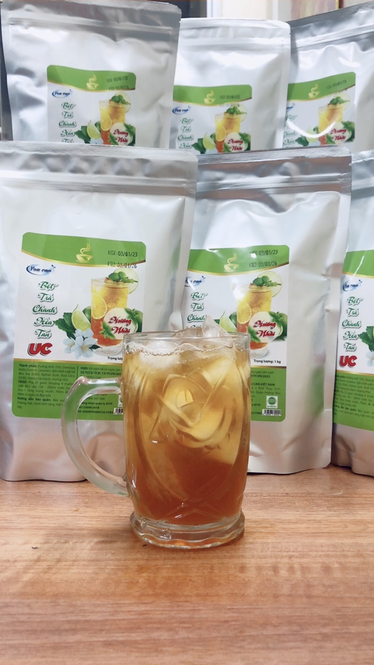 Trà Chanh Hương Nhài Hòa Tan UC hàng chính hãng/ Bột trà hoa quả PHA SẴN SIÊU NHANH thơm ngon chuẩn vị.