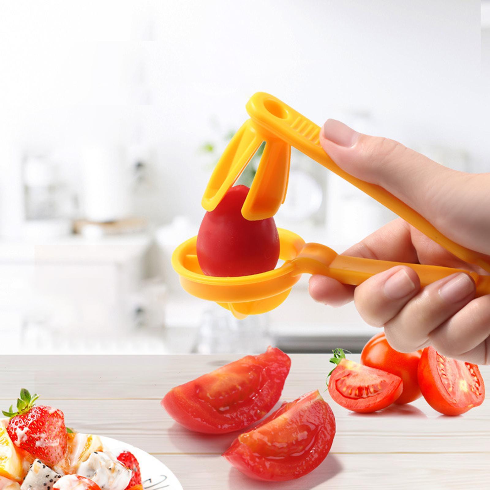 Adjustable Tomato Slicer Cutter Fruit Vegetable Salad Slicer for Kitchen yellow