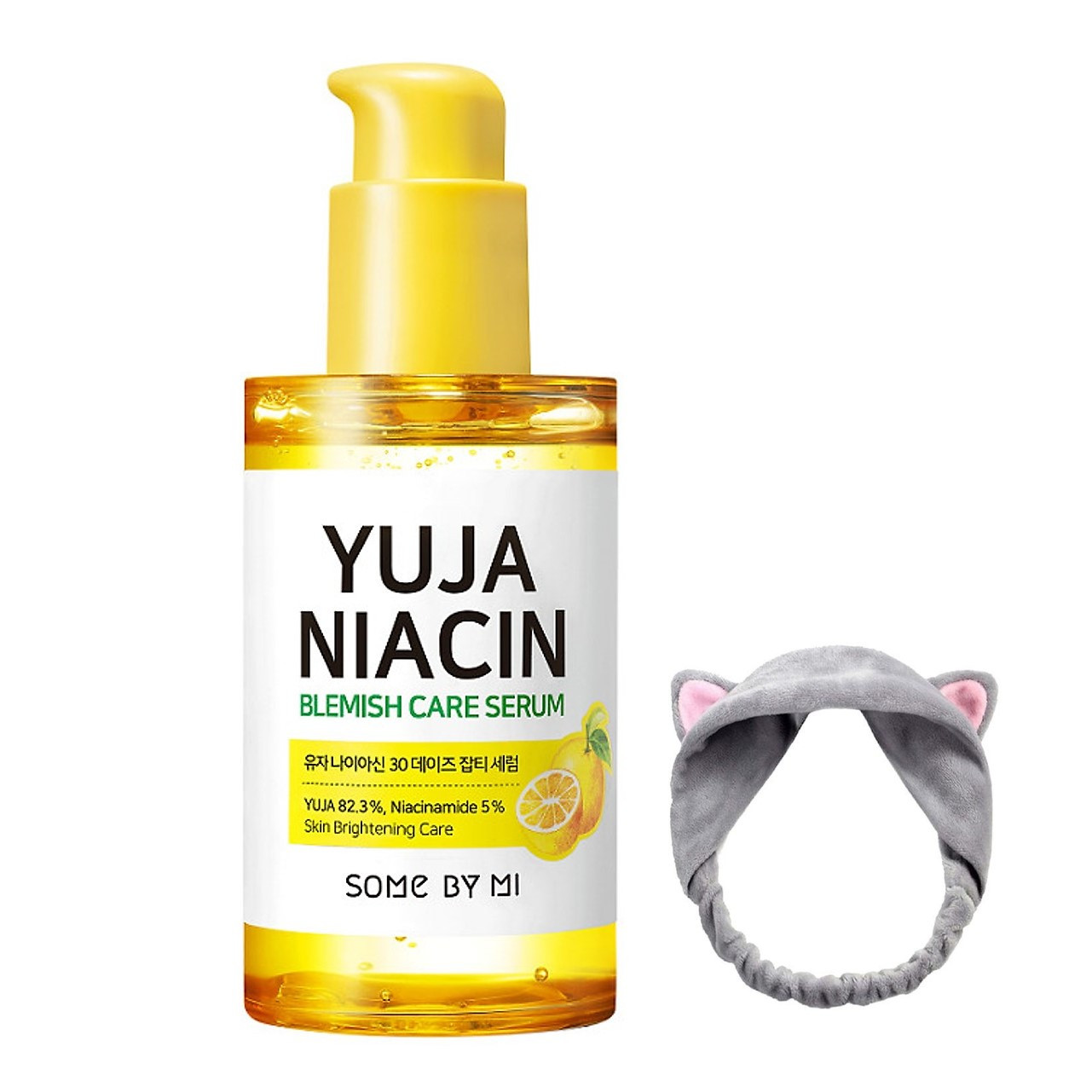 Tinh Chất Dưỡng Trắng Da Chiết Xuất Quả Thanh Yên Some By Mi Yuja Niacin 30 Days Blemish Care Serum 50ml + Tặng Kèm 1 Băng Đô Tai Mèo Xinh Xắn ( Màu Ngẫu Nhiên)