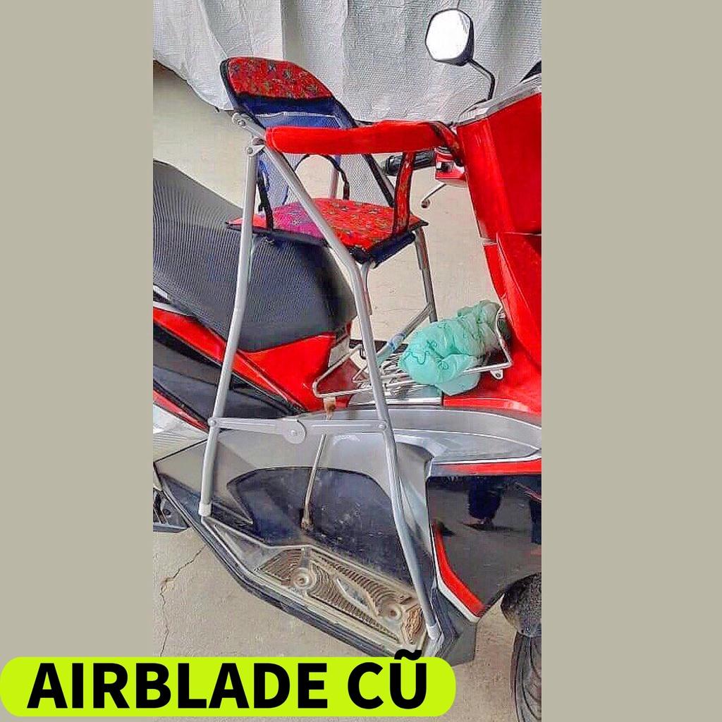 Ghế ngồi xe Airblade cho bé , GHẾ GA XẾP SẮT SƠN TĨNH ĐIỆN