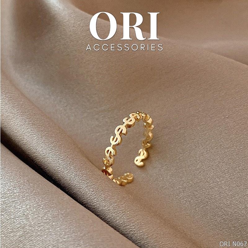 Nhẫn nữ may mắn Freesize Alden tinh tế độc đáo ORI ACCESSORIES N067