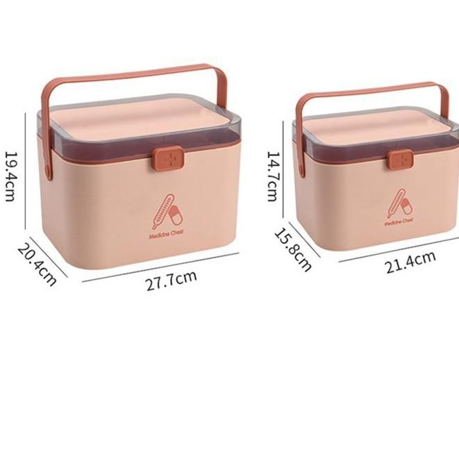 Hộp đựng thuốc y tế cho cá nhân gia đình có khay uống thuốc tây tiện lợi bằng nhựa mã TB569