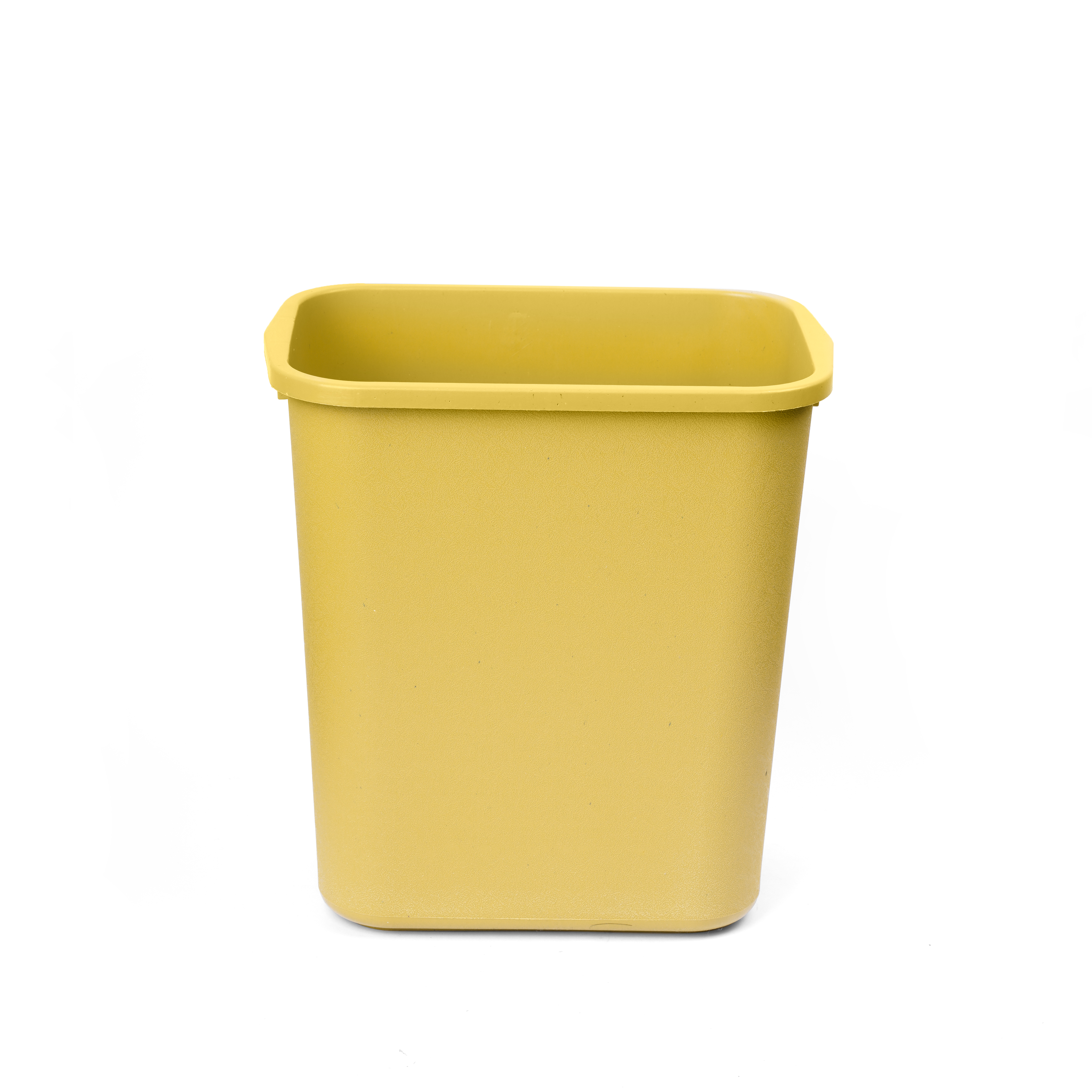 Thùng rác nhựa vuông 13L - màu vàng và xám