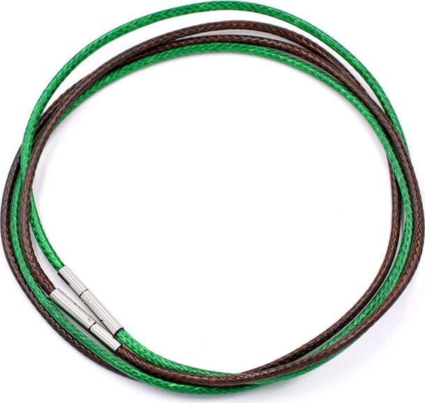 Combo 2 sợi dây vòng cổ cao su - xanh lá + nâu DCSXLN1