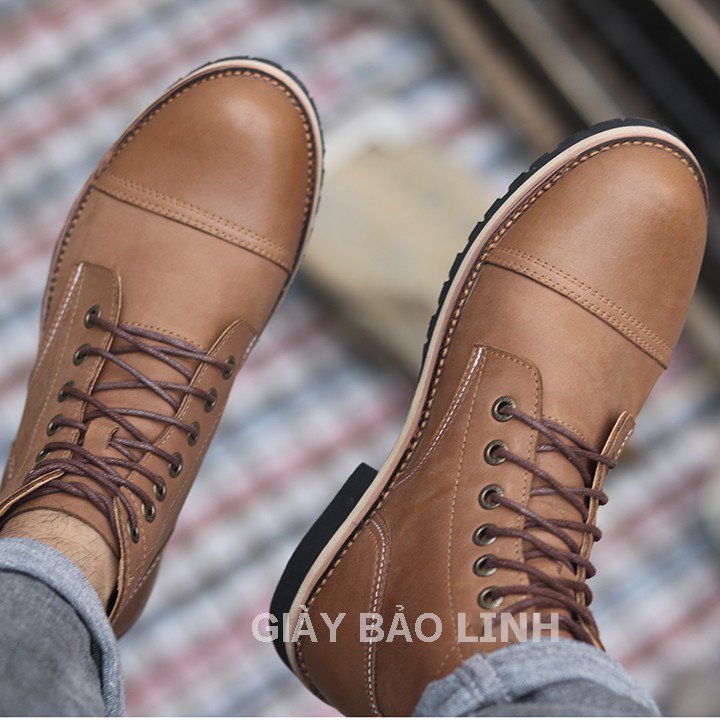 Giày Boots Nam Cổ Cao da bò nappa BL678