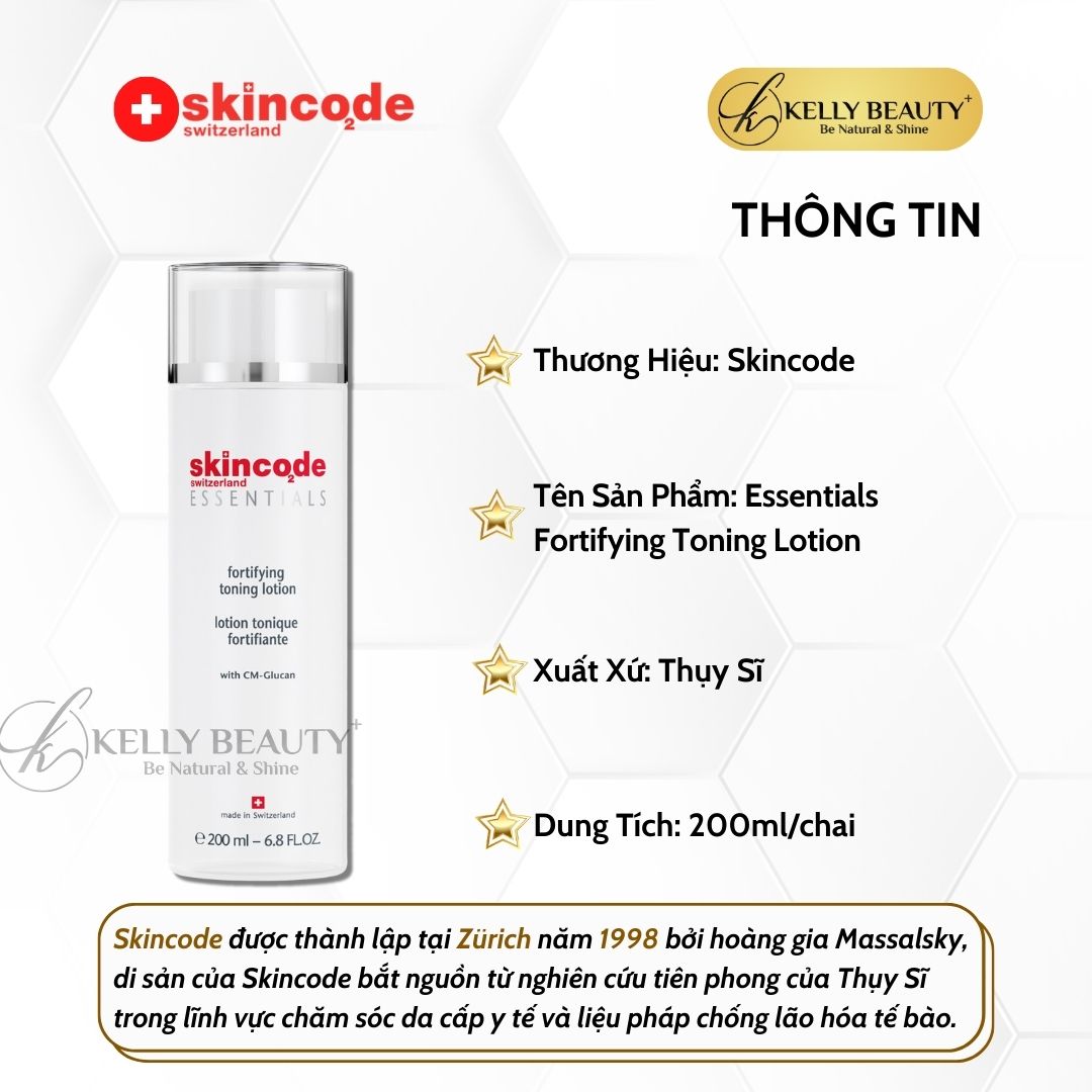 Toner Cân Bằng Da Se Lỗ Chân Lông Skincode Essentials Fortifying Toning Lotion | Kelly Beauty