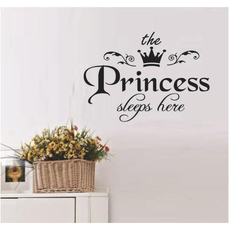 Decal trang trí tường - Chữ Tiếng anh PRINCESS nữ hoàng