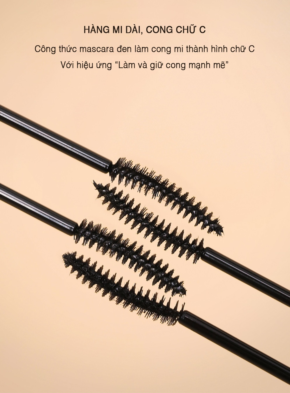 Mascara 3CE WATERPROOF LONG &amp; CURL MASCARA #BLACK Chống Lem, Duy Trì Độ Cong, Làm Dài Mi Trong Nhiều Giờ