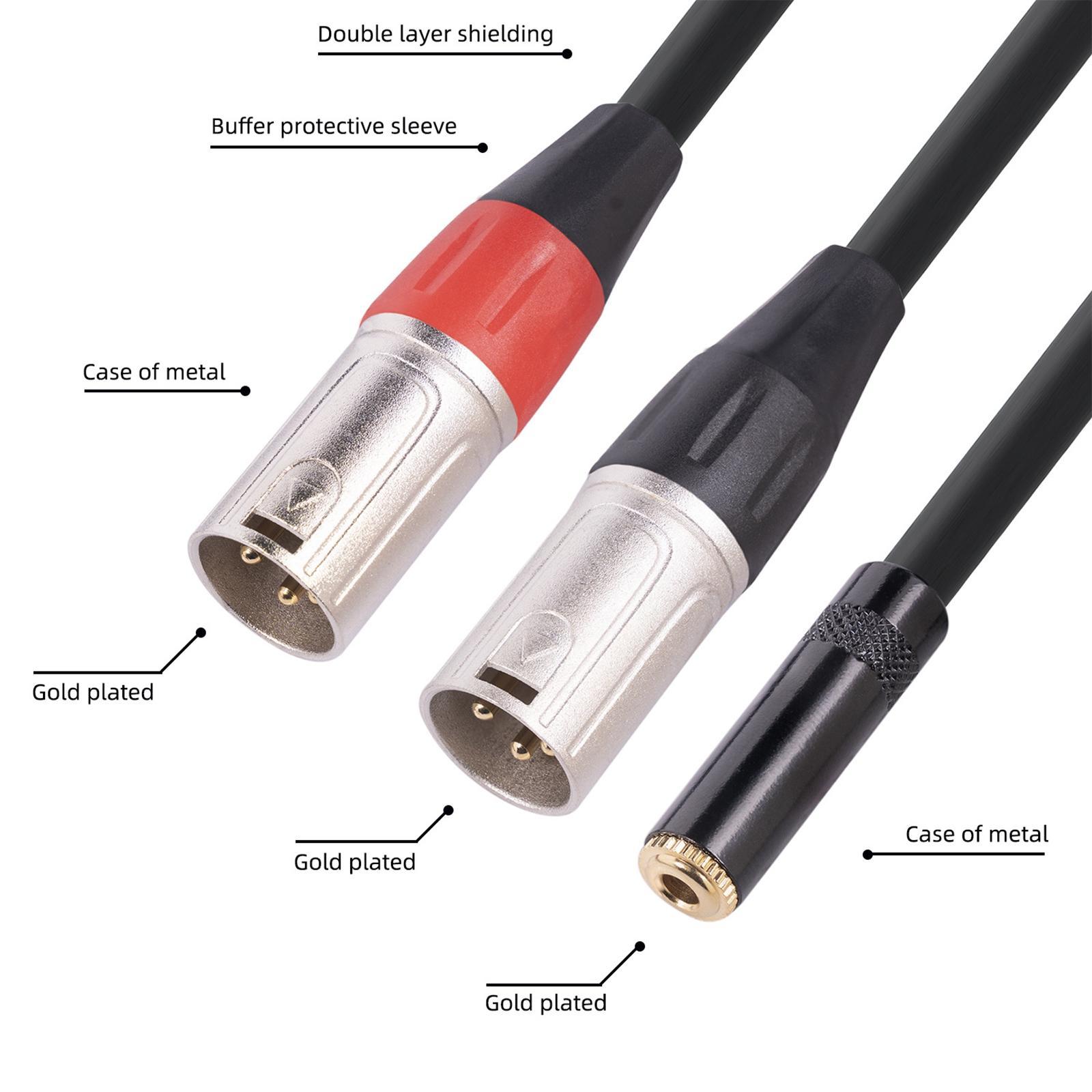 3.5 mm Female Audio Cable Adapter Y Splitter AUX Cable for Mobile Home PC