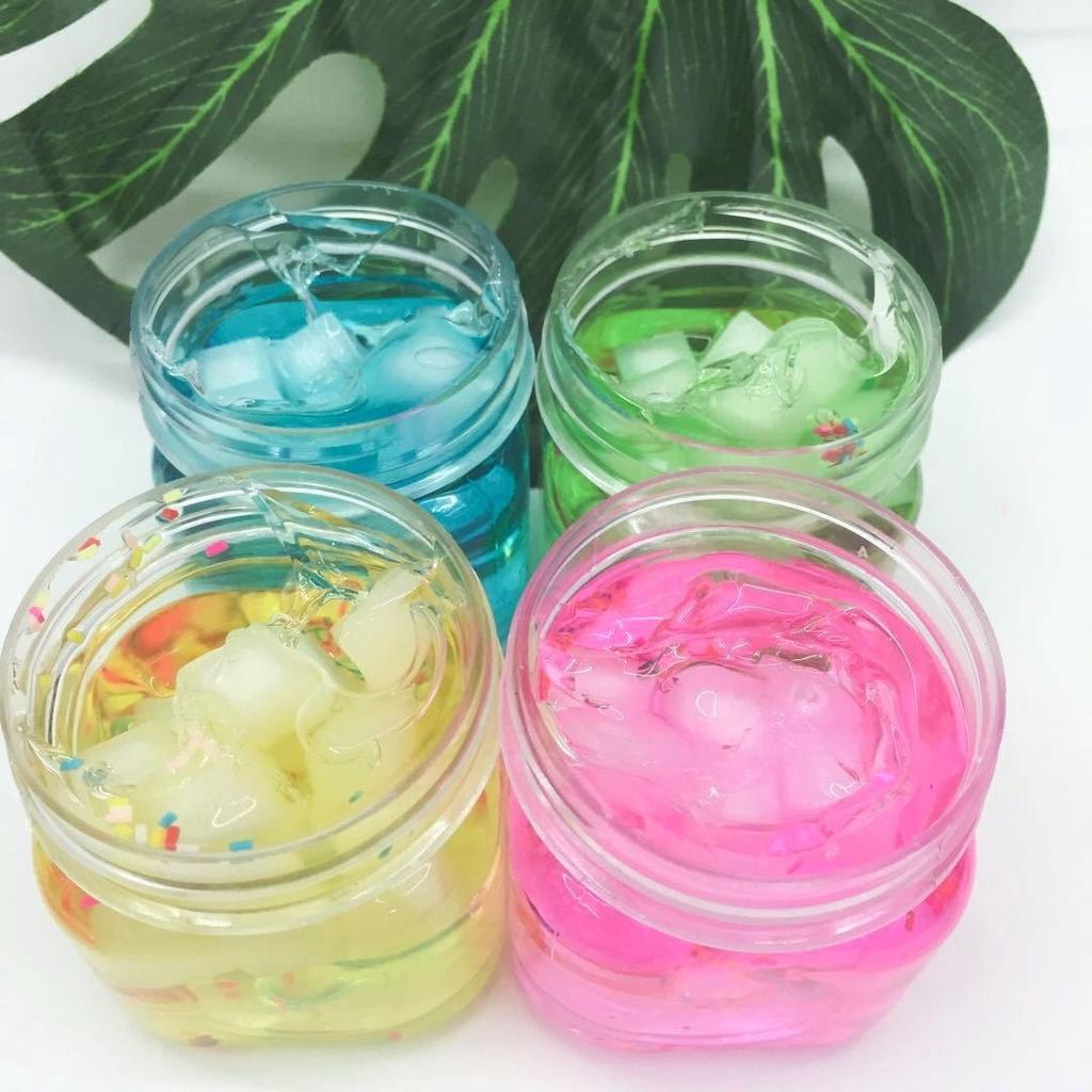 Slime thạch xốp dẻo bóng mịn thơm 9 màu cực đẹp Đồ chơi hũ slam chất nhờn ma quái squishy