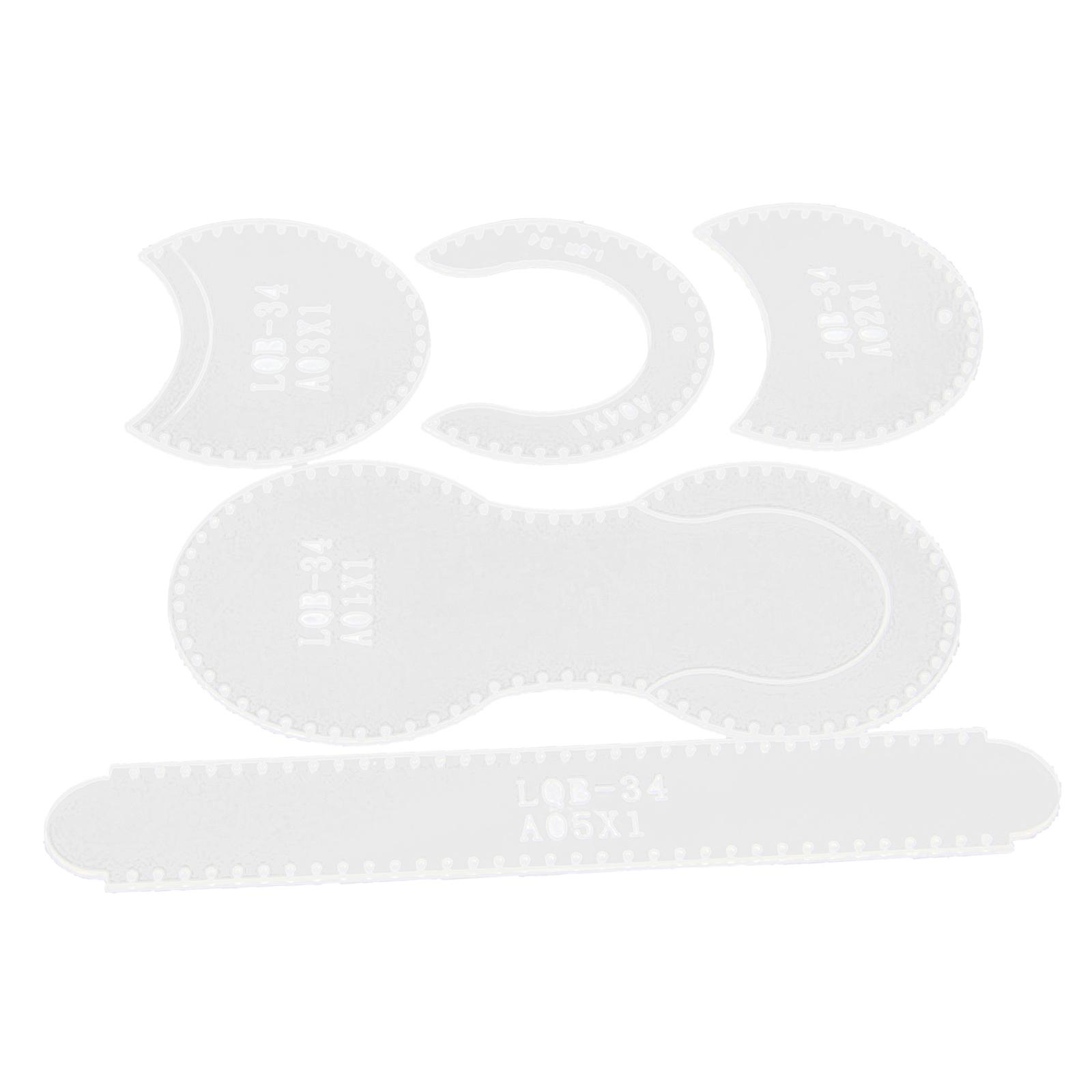5x Clear Acrylic Wallet Pattern Stencil Leather Craft Sewing Template Board Tool