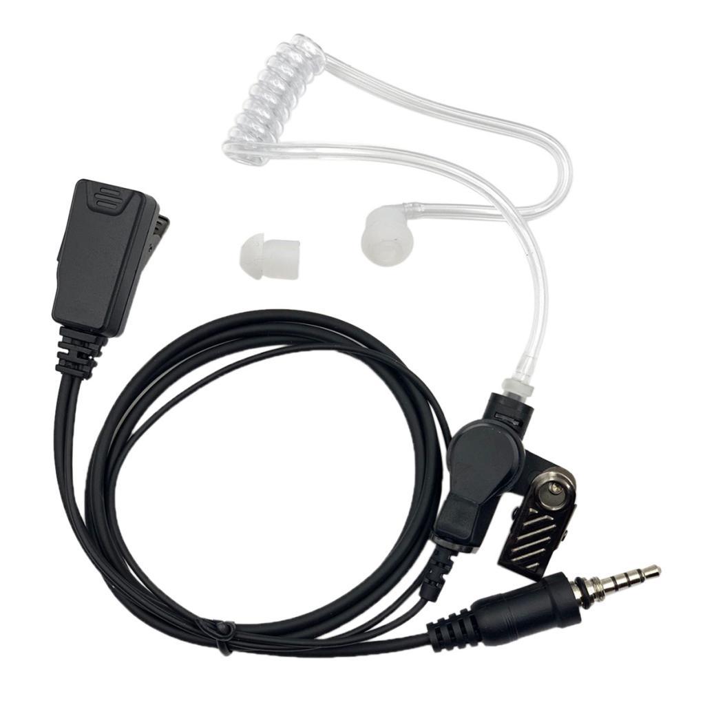 PTT MIC Headset Covert Acoustic Tube Earpiece for Vertex VX-6E Two Way Radio