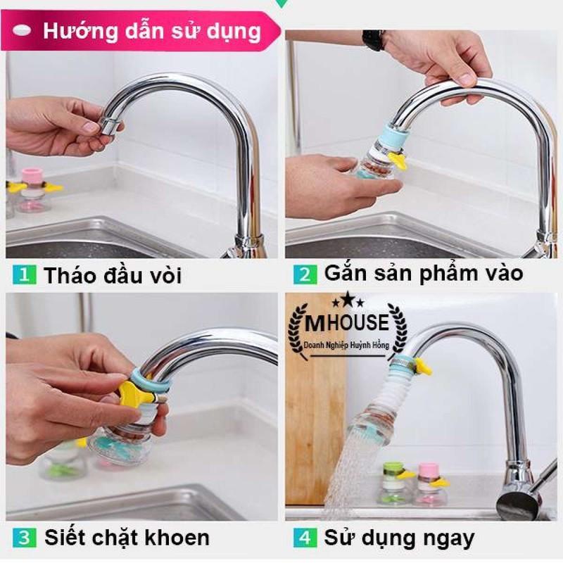 Đầu Vòi Rửa Chén Lọc Nước Tăng Áp 360 Độ - Giao Màu Ngẫu Nhiên - Vận Chuyển Miễn Phí Toàn Quốc