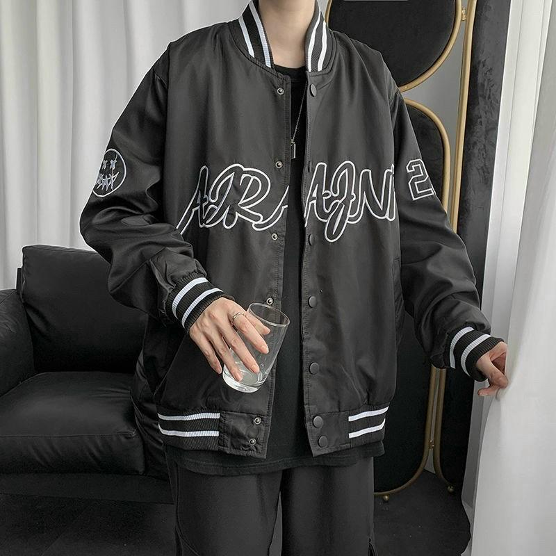 Áo Khoác Dù Hai Lớp Unisex, Áo Khoác Bomber Form Rộng 2 Màu Trắng Đen 28 Nam Nữ Ulzzang, Labibi