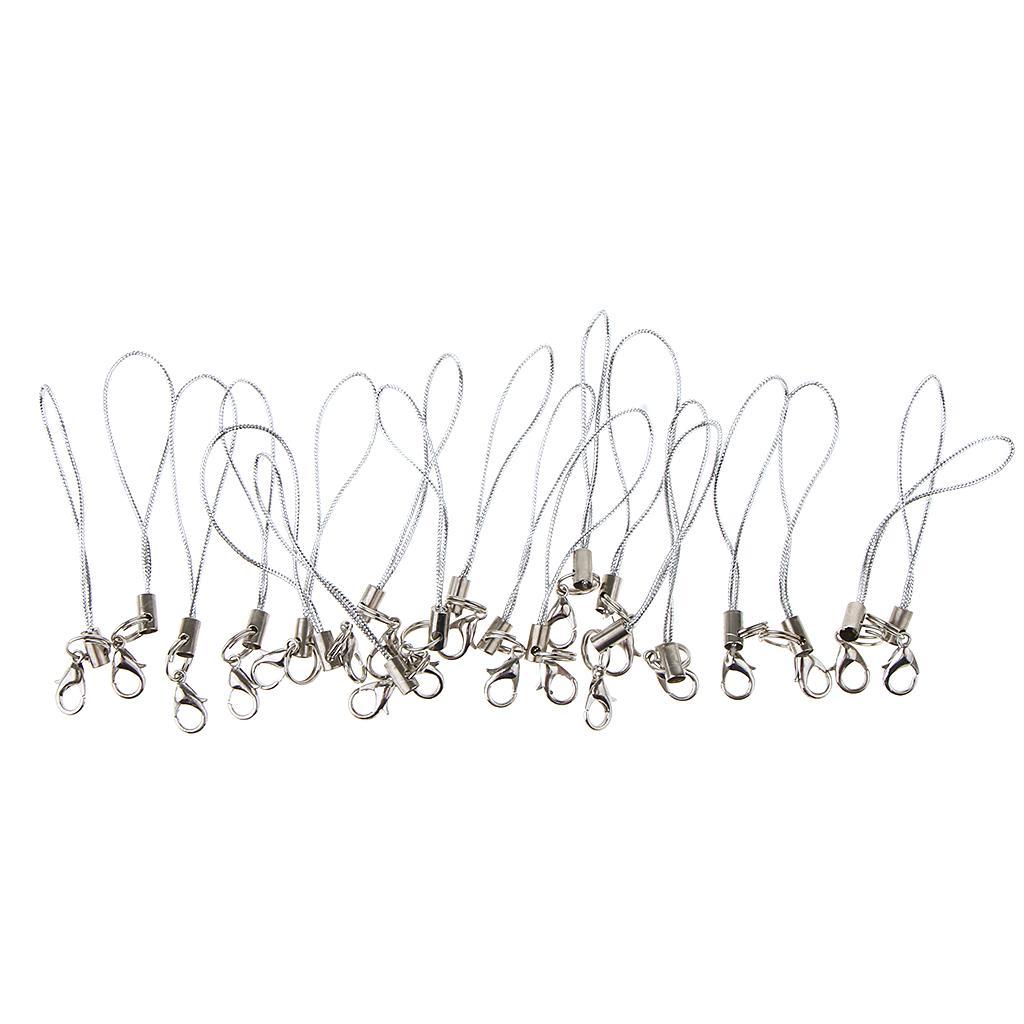3-5pack 20pcs DIY Mobile Cellphone Keychain Lanyard Charms DIY Rope