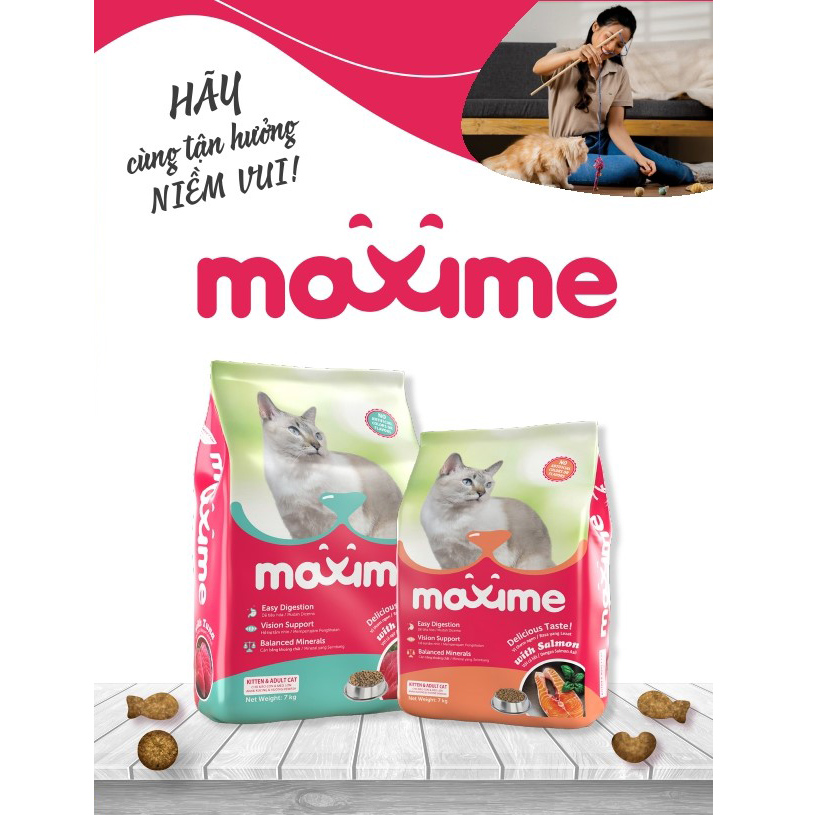Thức ăn cho mèo con và mèo lớn Maxime