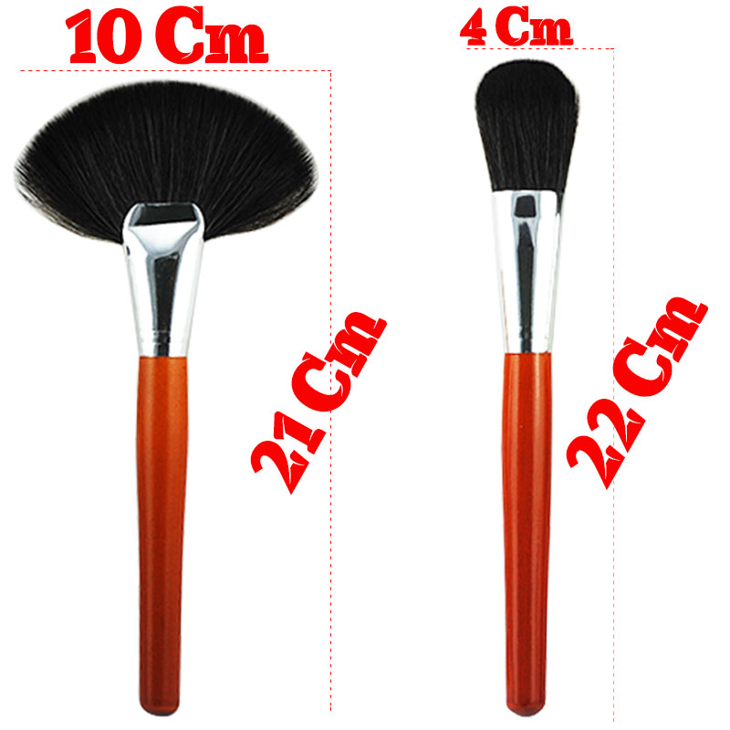 Bộ cọ trang điểm 18 món kèm túi đựng  tiện lợi mang theo make up, can gỗ cao cấp tự nhiên, lông cọ mềm mịn