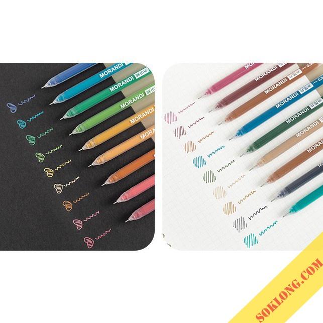 Set 9 bút gel mực Morandi nhiều màu - màu sắc tươi xinh - VPP THIÊN ÁI