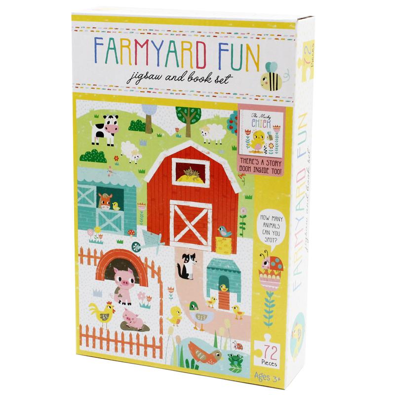 Jigsaw &amp; Book Set - Farmyard Fun