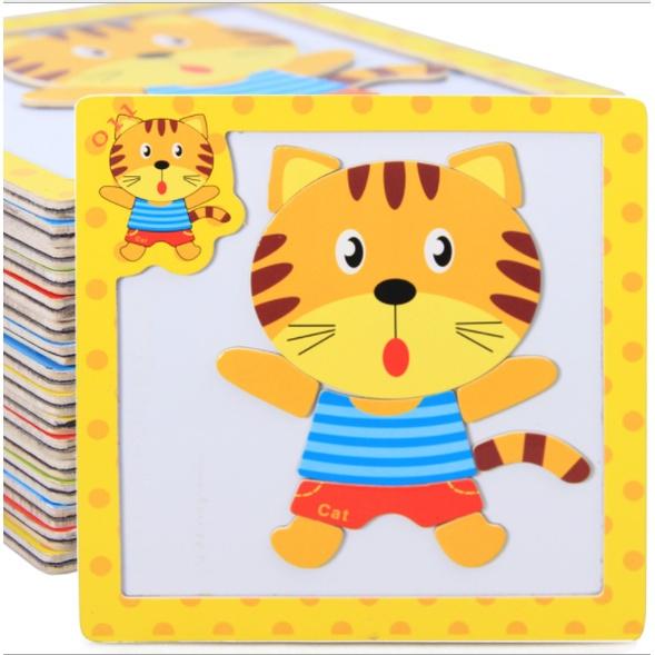 Tranh Ghép Hình 3D Động Vật, Phương Tiện Giao Thông Bằng Nam Châm Cho Bé