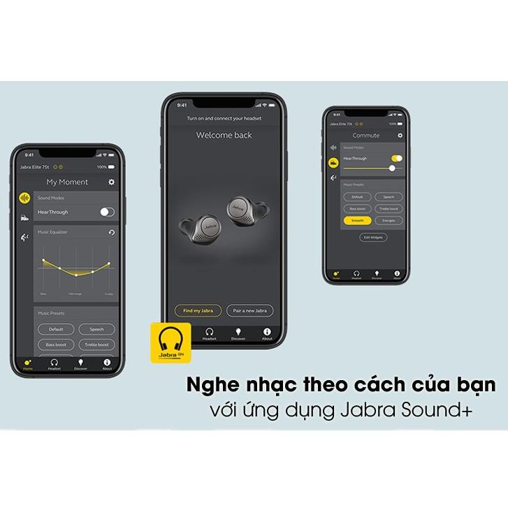 Tai Nghe Bluetooth Jabra Elite Active 75t ( Có Hỗ Trợ Sạc Không Dây ) - Hàng Nhập Khẩu