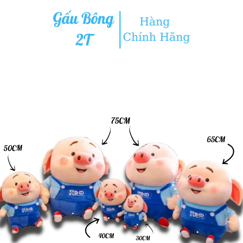 Gấu Bông Heo 2T Vải Nhung Co Giãn Bông Gòn Cao Cấp