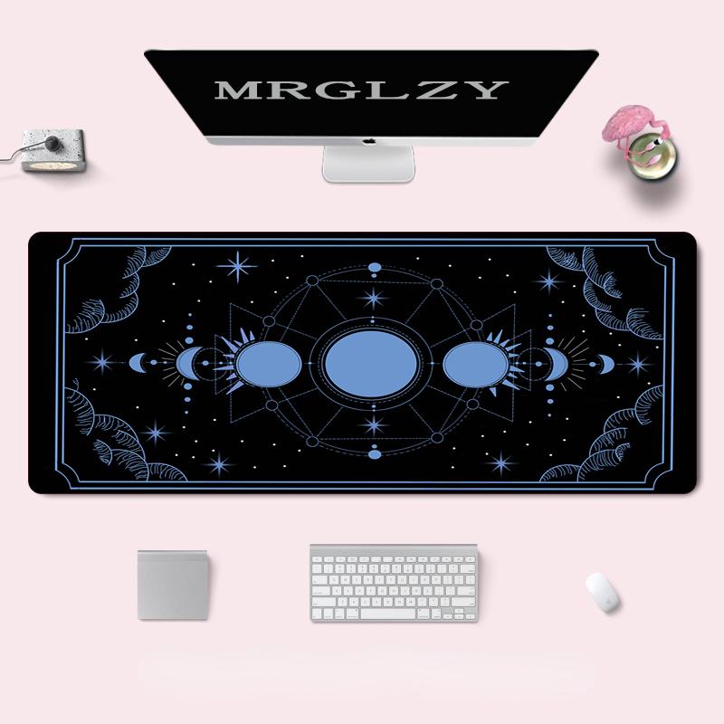 Magic Moon Star Thẻ Thêm Dễ Thương XXL Để Bàn Thảm Chống Nước Chống Bám Bẩn Bàn Để Laptop Phụ Kiện Kawaii Chơi Game Lớn Mousepad