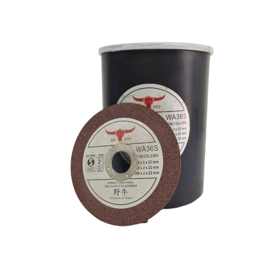 (25 Viên) Đá Cắt Bò Tót 125 x 2 x 22mm Chuyên Cắt Sắt Cắt Inox Sắc Bén, Cắt Không Bụi, Ít Hao Mòn | TOPWIN Official Store