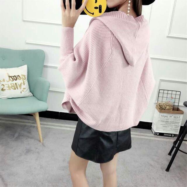 Áo khoác cardigan mũ cánh rơi hàng Quảng Châu cao cấp mặt lông nhẹ đanh mịn nhé