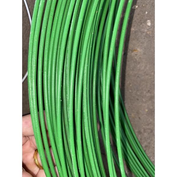 5 Mét dây thép bọc nhựa màu xanh lá loại 3,5 li