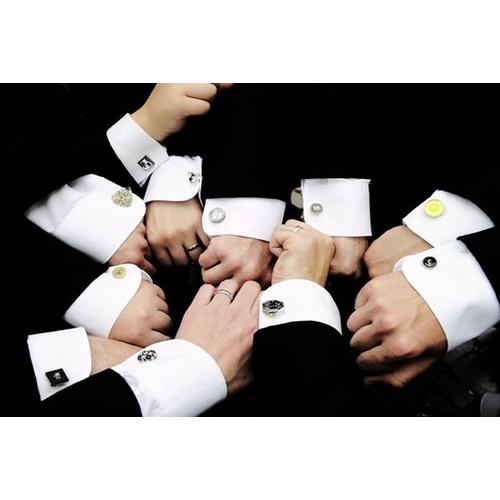 Khuy Cài tay áo Măng Set cao cấp đính đá - cufflinks , tặng kèm hộp