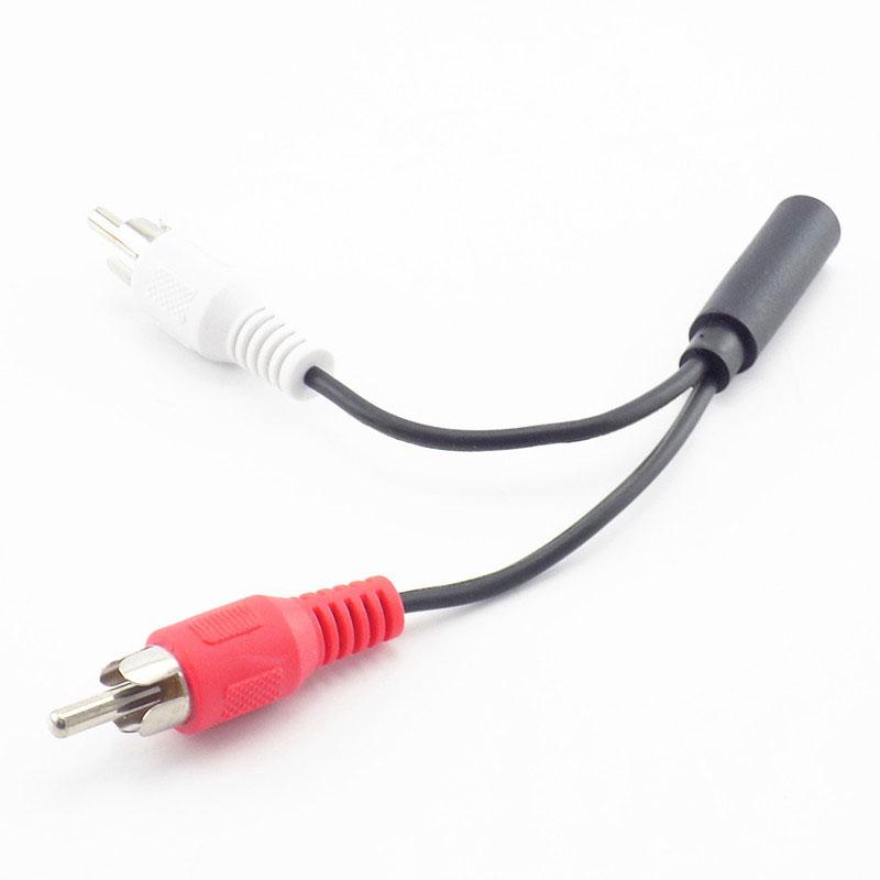 3,5 mm RCA kết nối nữ Jack Stereo Cáp y cắm đến 2 RCA Bộ chuyển đổi nam 3.5