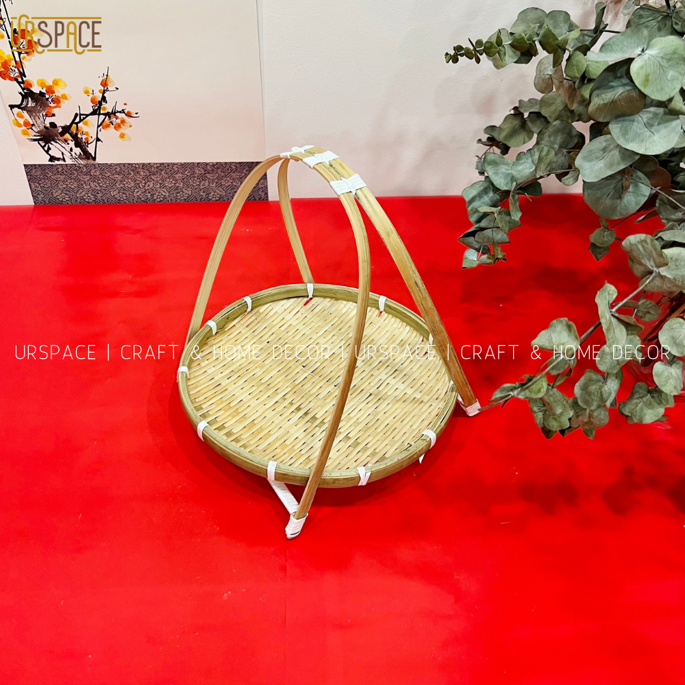 Mẹt Tre URSPACE Đựng Bánh Kẹo, Trái Cây, Mẹt Trang Trí Decor/ BAMBOO 1 TIER TRAY