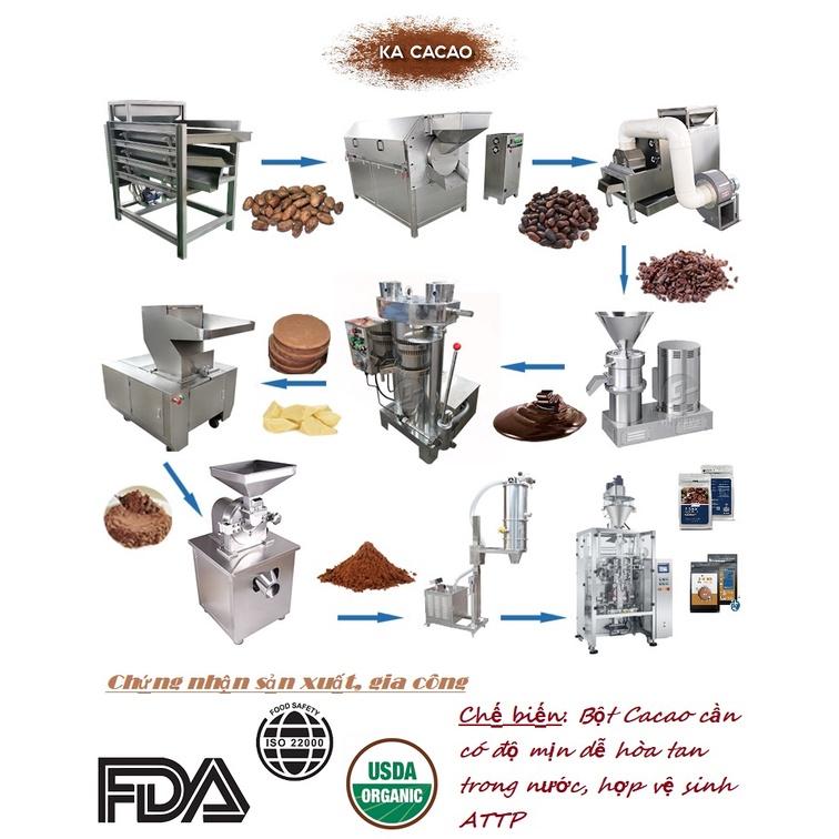 Bột Cacao Hữu Cơ Nguyên Chất KA CACAO - Không đường - Hương vị sôcola tự nhiên, đậm đà - Không hương liệu, phụ gia