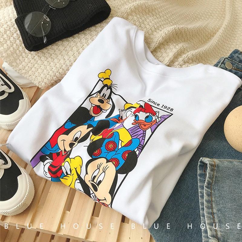 Combo 3 áo phông mickey Áo cotton in hình chuột Mickey cho bé trai bé gái Quần áo trẻ em