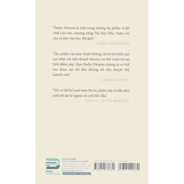 PEDRO PÁRAMO - Juan Rulfo - Nguyễn Trung Đức dịch - Tái bản -