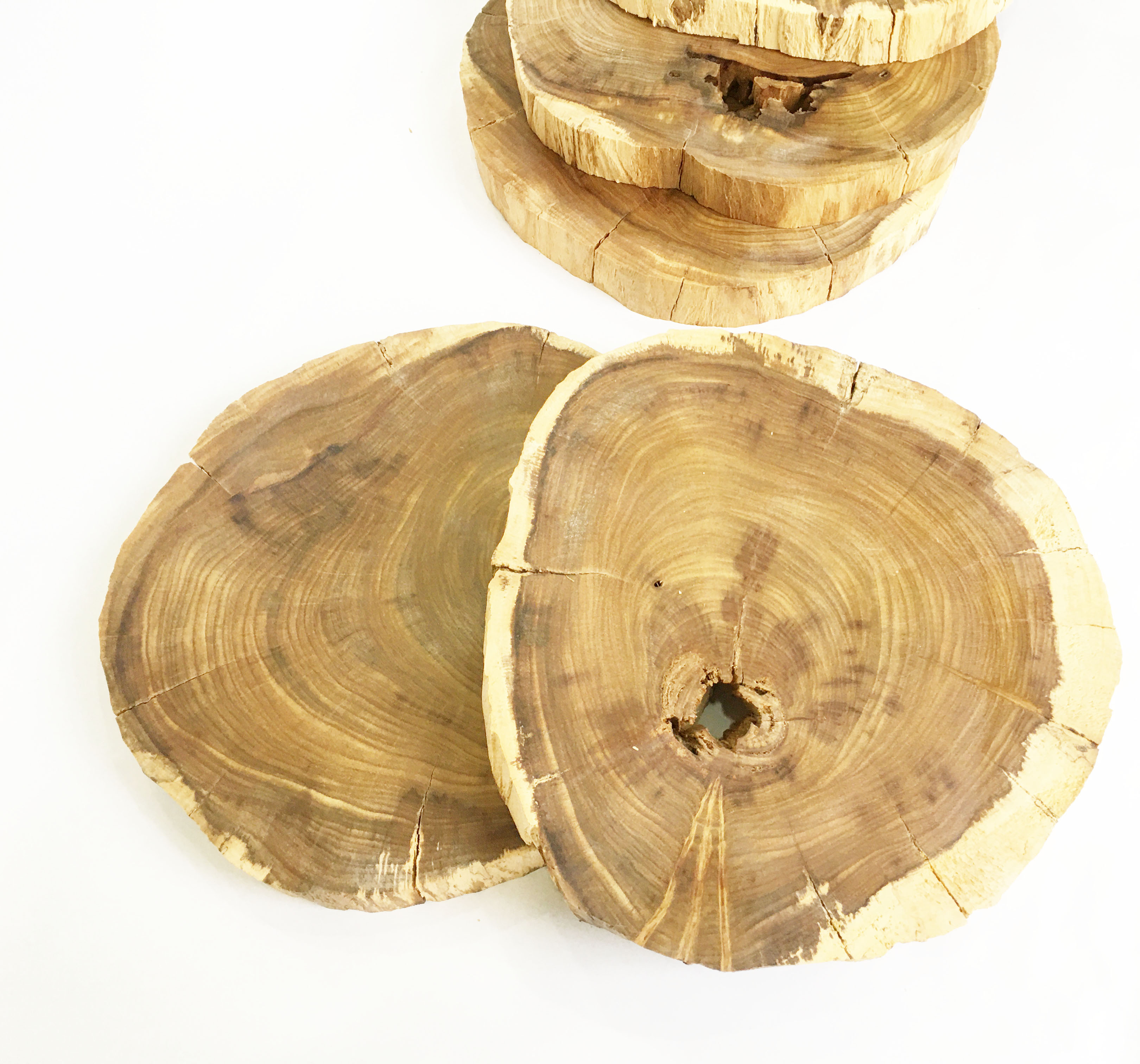 Khoanh gỗ lũa dùng trang trí, decor vintage, chụp ảnh KT 18-25cm