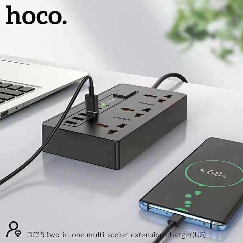 Ổ cắm điện đa năng thông minh hoco Dc15 sạc nhanh PD 18w - Hàng Chính Hãng an toàn chống cháy nổ PK03