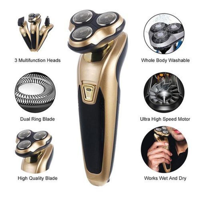 Máy Cạo Râu Lingke FS3188, Vệ Sinh Cá Nhân Đa Năng 3 Trong 1 Cắt Tóc Cạo Râu Tỉa Lông Mũi