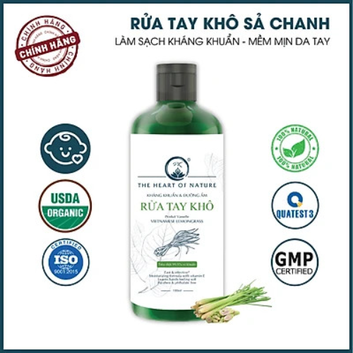 Nước rửa tay khô tinh dầu Bạc Hà / Sả Chanh/ Cam Ngọt PK 100ML – khô nhanh, có kiểm định diệt khuẩn 99,9